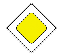 Дорожный знак - 2.1 Главная дорога