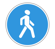  Дорожный знак 4.5.1 - Пешеходная дорожка