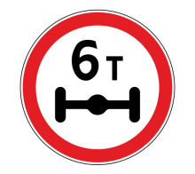  Дорожный знак - 3.12 Ограничение массы, приходящейся на ось транспортного средства