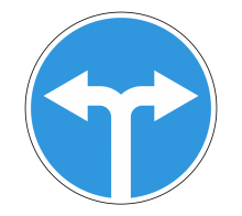 Дорожный знак 4.1.6 - Движение направо или налево