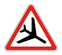 Дорожный знак - 1.30 Низколетящие самолеты
