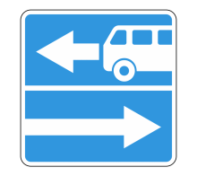  Дорожный знак 5.13.1 - Выезд на дорогу с полосой для маршрутных транспортных средств