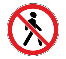  Дорожный знак - 3.10 Движение пешеходов запрещено