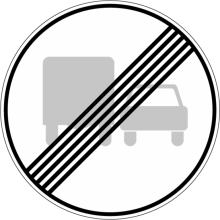  Дорожный знак 3.23 - Конец зоны запрещения обгона грузовым автомобилям