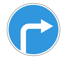  Дорожный знак 4.1.2 - Движение направо