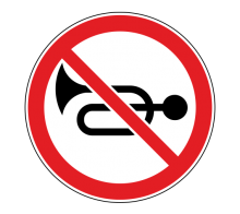 Дорожный знак 3.26 - Подача звукового сигнала запрещена